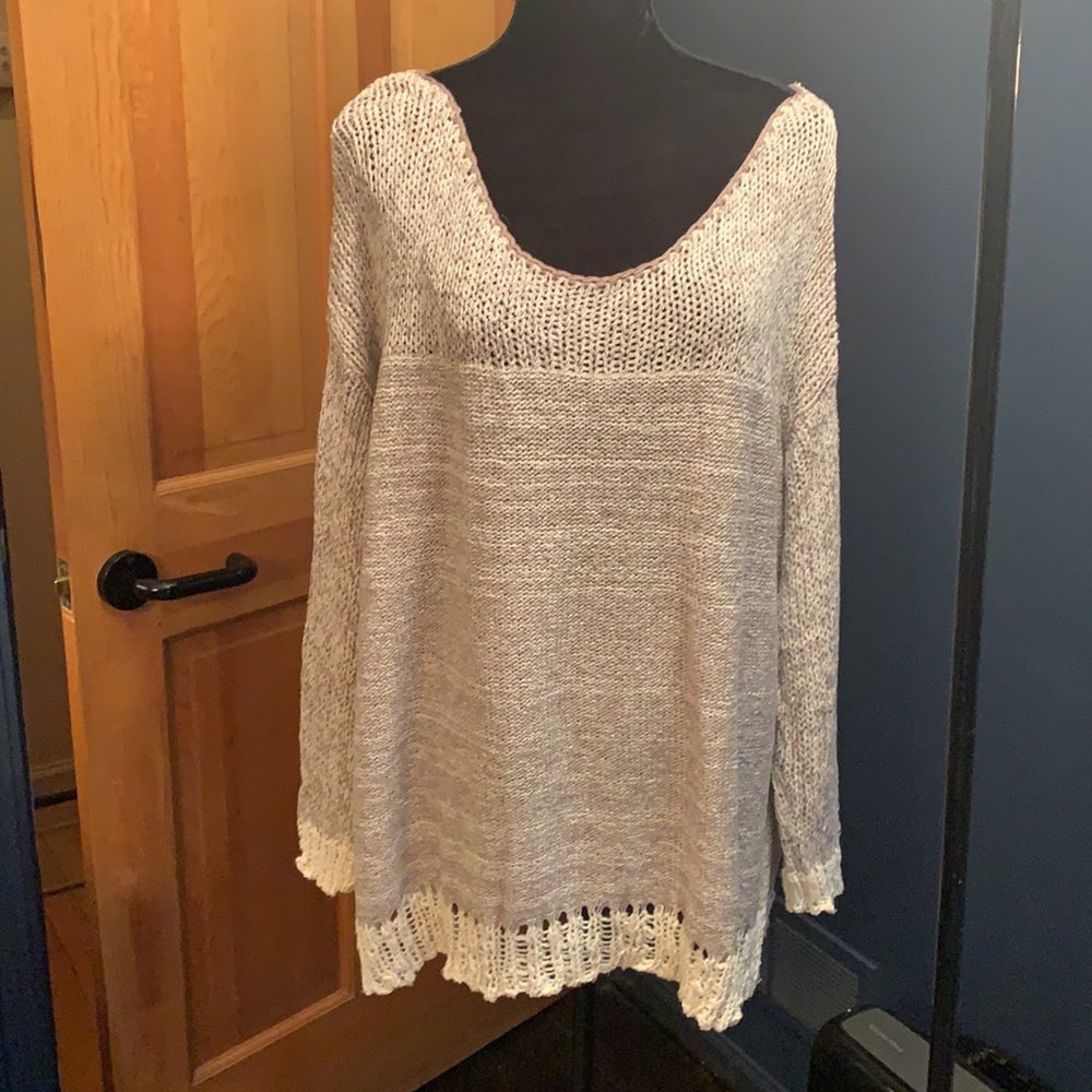 Free People oversized marled knit sweater